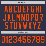 Jersey Orange-Blau Baseball Throwback Authentic Navy Custom Jersey Orange-Blau Baseball Throwback Authentic Navy Custom
