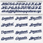 Weißes ärmelloses Marine-Grau Custom Jersey Authentic Baseball Weißes ärmelloses Marine-Grau Custom Jersey Authentic Baseball