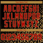 Fade Custom Print Rot-Old Fashion Jersey 3D Baseball Muster Authentisches Design Leopard Schwarz Gold Fade Custom Print Rot-Old Fashion Jersey 3D Baseball Muster Authentisches Design Leopard Schwarz Gold