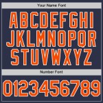 Baseball Custom Jersey Navy Authentic Orange-Weiß Throwback Baseball Custom Jersey Navy Authentic Orange-Weiß Throwback
