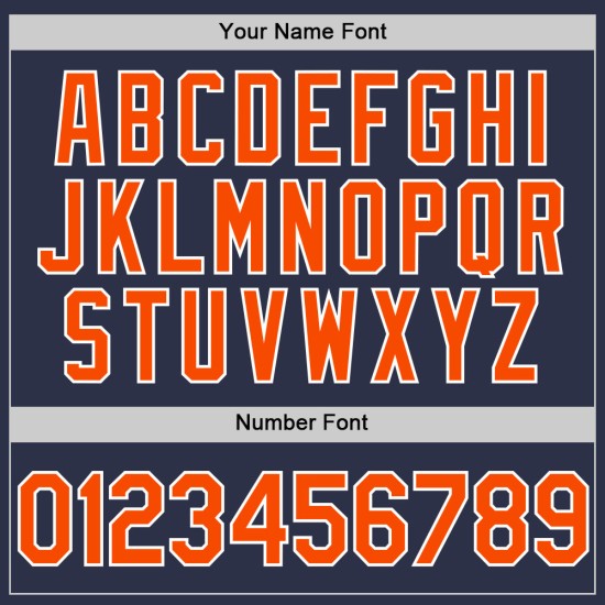 Baseball Custom Jersey Navy Authentic Orange-Weiß Throwback Baseball Custom Jersey Navy Authentic Orange-Weiß Throwback