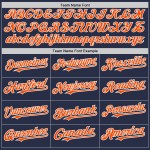 Ärmelloses Trikot Marineblau Orange-Weiß Custom Baseball Authentic Ärmelloses Trikot Marineblau Orange-Weiß Custom Baseball Authentic