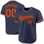 Jersey Orange-Blau Baseball Throwback Authentic Navy Custom Jersey Orange-Blau Baseball Throwback Authentic Navy Custom
