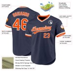 Baseball Custom Jersey Navy Authentic Orange-Weiß Throwback Baseball Custom Jersey Navy Authentic Orange-Weiß Throwback