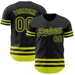 Jersey Neon Baseball Custom Schwarz Authentic Line Gelb Jersey Neon Baseball Custom Schwarz Authentic Line Gelb