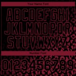 3D-Design Schwarz Leopard Mode Baseball Custom Fade Crimson Muster Druck Authentische Jersey 3D-Design Schwarz Leopard Mode Baseball Custom Fade Crimson Muster Druck Authentische Jersey