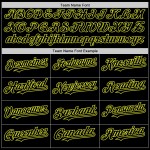 Jersey Neon Baseball Custom Schwarz Authentic Line Gelb Jersey Neon Baseball Custom Schwarz Authentic Line Gelb
