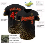 Fade Custom Print Rot-Old Fashion Jersey 3D Baseball Muster Authentisches Design Leopard Schwarz Gold Fade Custom Print Rot-Old Fashion Jersey 3D Baseball Muster Authentisches Design Leopard Schwarz Gold