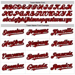 Baseball Authentic Trikot Custom Line Weiß Rot-Schwarz Baseball Authentic Trikot Custom Line Weiß Rot-Schwarz