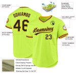 Jersey Schwarz-Gold Neon Baseball Authentic Throwback Custom Grün Jersey Schwarz-Gold Neon Baseball Authentic Throwback Custom Grün