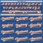 Blaues authentisches orange-schwarzes Baseball-Custom-Throwback-Trikot Blaues authentisches orange-schwarzes Baseball-Custom-Throwback-Trikot