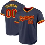 Rot-Gold Throwback Jersey Custom Authentic Navy Baseball Rot-Gold Throwback Jersey Custom Authentic Navy Baseball
