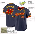 Rot-Gold Throwback Jersey Custom Authentic Navy Baseball Rot-Gold Throwback Jersey Custom Authentic Navy Baseball