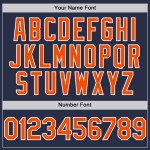 Ärmelloses Trikot Marineblau Orange-Weiß Custom Baseball Authentic Ärmelloses Trikot Marineblau Orange-Weiß Custom Baseball Authentic