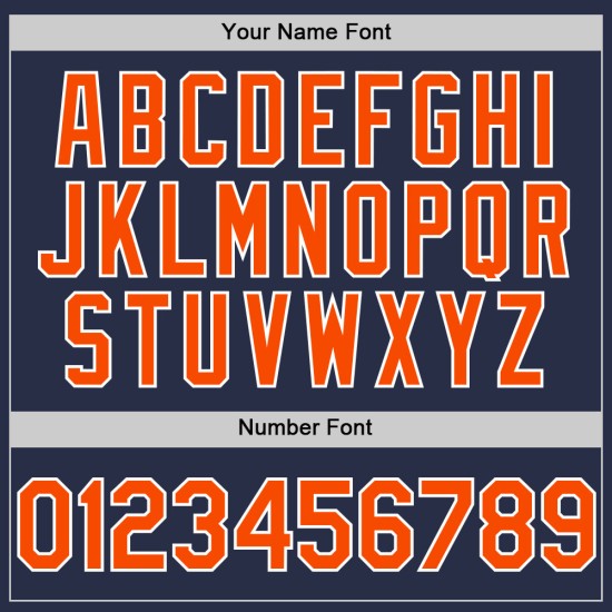 Ärmelloses Trikot Marineblau Orange-Weiß Custom Baseball Authentic Ärmelloses Trikot Marineblau Orange-Weiß Custom Baseball Authentic