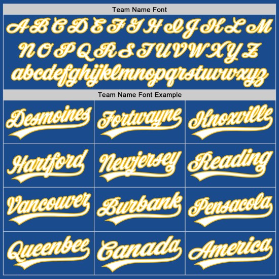 Jersey Custom Authentic Throwback Baseball Weiß-Gold Blau Jersey Custom Authentic Throwback Baseball Weiß-Gold Blau