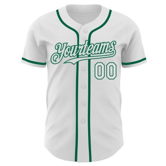 Authentisches Baseball-Trikot Kelly in Weiß und Grün Authentisches Baseball-Trikot Kelly in Weiß und Grün