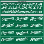 Ärmelloses authentisches grün-weißes Kelly Baseball-Trikot nach Maß Ärmelloses authentisches grün-weißes Kelly Baseball-Trikot nach Maß