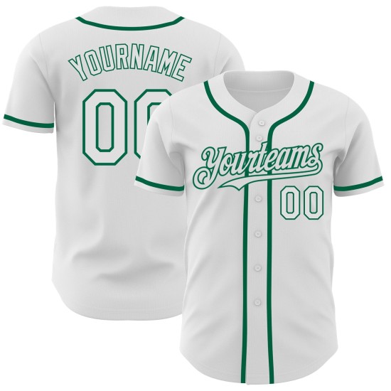 Authentisches Baseball-Trikot Kelly in Weiß und Grün Authentisches Baseball-Trikot Kelly in Weiß und Grün