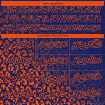 Authentisches benutzerdefiniertes königliches Muster Modedesign Print Baseball Fade Jersey Leopard Orange 3D Authentisches benutzerdefiniertes königliches Muster Modedesign Print Baseball Fade Jersey Leopard Orange 3D