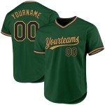 Grün Authentic Schwarz-Old Jersey Throwback Baseball Gold Custom Grün Authentic Schwarz-Old Jersey Throwback Baseball Gold Custom