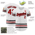 Baseball Authentic Trikot Custom Line Weiß Rot-Schwarz Baseball Authentic Trikot Custom Line Weiß Rot-Schwarz
