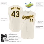 Authentisches Schwarz-Gold Baseball-Trikot Creme Ärmellos Custom Authentisches Schwarz-Gold Baseball-Trikot Creme Ärmellos Custom