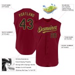 Custom Crimson Black-Old Ärmelloses Jersey Authentic Gold Baseball Custom Crimson Black-Old Ärmelloses Jersey Authentic Gold Baseball