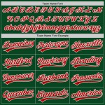 Benutzerdefiniertes grünes Baseball-Trikot Throwback Rot-Weiß Authentic Benutzerdefiniertes grünes Baseball-Trikot Throwback Rot-Weiß Authentic
