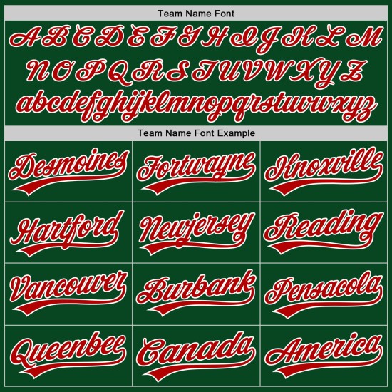 Benutzerdefiniertes grünes Baseball-Trikot Throwback Rot-Weiß Authentic Benutzerdefiniertes grünes Baseball-Trikot Throwback Rot-Weiß Authentic