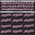 Jersey Authentic Schwarz Custom Grau-Rosa Baseball Jersey Authentic Schwarz Custom Grau-Rosa Baseball