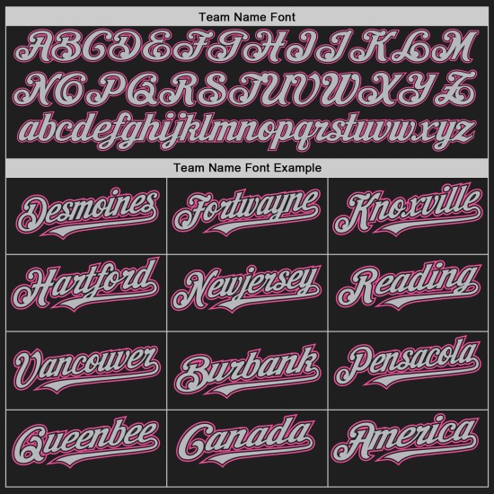 Jersey Authentic Schwarz Custom Grau-Rosa Baseball Jersey Authentic Schwarz Custom Grau-Rosa Baseball