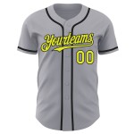 Baseball Grau Gelb-Schwarz Jersey Neon Authentic Custom Baseball Grau Gelb-Schwarz Jersey Neon Authentic Custom