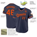 Jersey Orange-Blau Baseball Throwback Authentic Navy Custom Jersey Orange-Blau Baseball Throwback Authentic Navy Custom