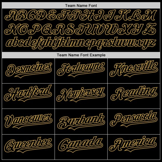 Altes benutzerdefiniertes authentisches Baseball-Trikot mit schwarzer Goldlinie Altes benutzerdefiniertes authentisches Baseball-Trikot mit schwarzer Goldlinie