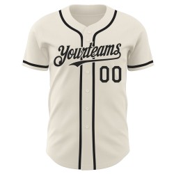 Baseball Jersey Schwarz Creme Authentic Custom Baseball Jersey Schwarz Creme Authentic Custom