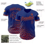 Authentisches benutzerdefiniertes königliches Muster Modedesign Print Baseball Fade Jersey Leopard Orange 3D Authentisches benutzerdefiniertes königliches Muster Modedesign Print Baseball Fade Jersey Leopard Orange 3D