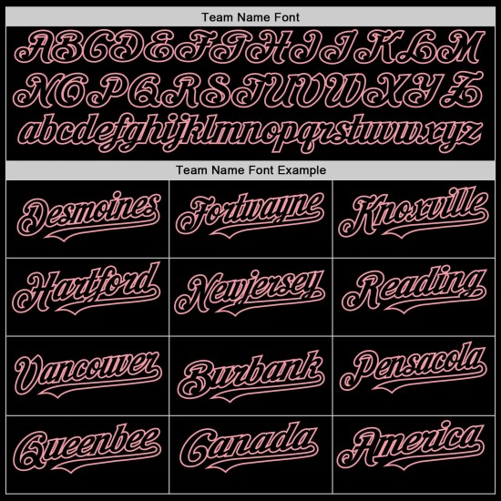 Authentisches mittelgroßes Baseball-Trikot in Pink mit schwarzer Linie Authentisches mittelgroßes Baseball-Trikot in Pink mit schwarzer Linie