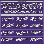 Benutzerdefiniertes Lila Baseball Authentic Weiß-Schwarzes Ärmelloses Trikot Benutzerdefiniertes Lila Baseball Authentic Weiß-Schwarzes Ärmelloses Trikot