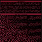 3D-Design Schwarz Leopard Mode Baseball Custom Fade Crimson Muster Druck Authentische Jersey 3D-Design Schwarz Leopard Mode Baseball Custom Fade Crimson Muster Druck Authentische Jersey