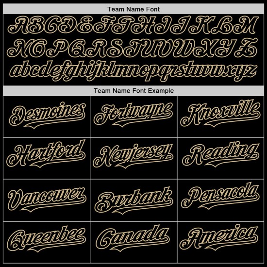 Vegas Authentic Custom Line Gold-Schwarzes Baseball-Trikot Vegas Authentic Custom Line Gold-Schwarzes Baseball-Trikot
