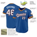 Authentisches Orange-Gold-Trikot Throwback Baseball Blau Custom Navy Authentisches Orange-Gold-Trikot Throwback Baseball Blau Custom Navy