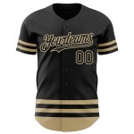 Vegas Authentic Custom Line Gold-Schwarzes Baseball-Trikot Vegas Authentic Custom Line Gold-Schwarzes Baseball-Trikot