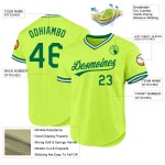Throwback Green Authentic Baseball Custom Kelly Trikot Neongrün-Weiß Throwback Green Authentic Baseball Custom Kelly Trikot Neongrün-Weiß