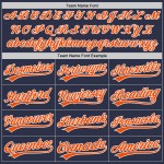 Baseball Custom Jersey Navy Authentic Orange-Weiß Throwback Baseball Custom Jersey Navy Authentic Orange-Weiß Throwback