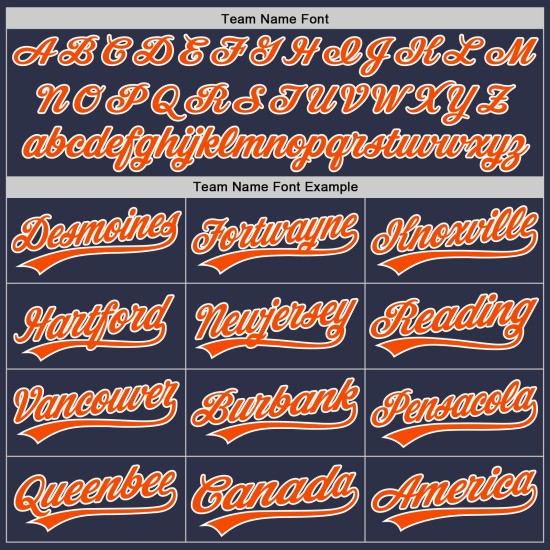 Baseball Custom Jersey Navy Authentic Orange-Weiß Throwback Baseball Custom Jersey Navy Authentic Orange-Weiß Throwback
