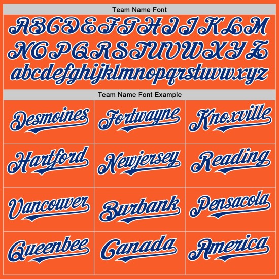 Oranges ärmelloses Authentic-Trikot Royal-White Baseball Custom Oranges ärmelloses Authentic-Trikot Royal-White Baseball Custom