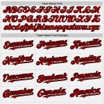 Benutzerdefinierte schwarze Trikot rot weiß Nadelstreifen Baseball authentisch Benutzerdefinierte schwarze Trikot rot weiß Nadelstreifen Baseball authentisch
