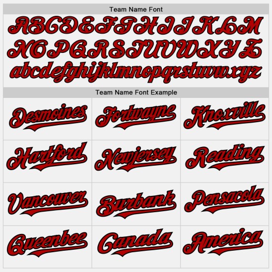 Benutzerdefinierte schwarze Trikot rot weiß Nadelstreifen Baseball authentisch Benutzerdefinierte schwarze Trikot rot weiß Nadelstreifen Baseball authentisch