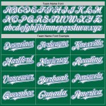 Baseball Kelly Custom Authentic Weiß-Royalgrün Ärmelloses Trikot Baseball Kelly Custom Authentic Weiß-Royalgrün Ärmelloses Trikot